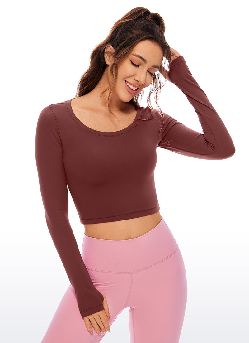 CRZ YOGA Leggings de yoga de manga larga Butterluxe para mujer Noctilucence Red @model_info:DEN