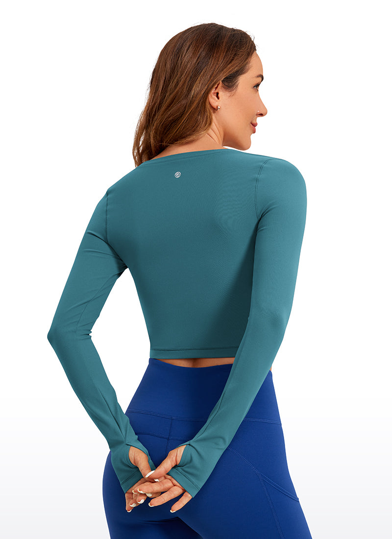 CRZ YOGA Leggings de yoga de manga larga Butterluxe para mujer Petrol Blue @model_info:D
