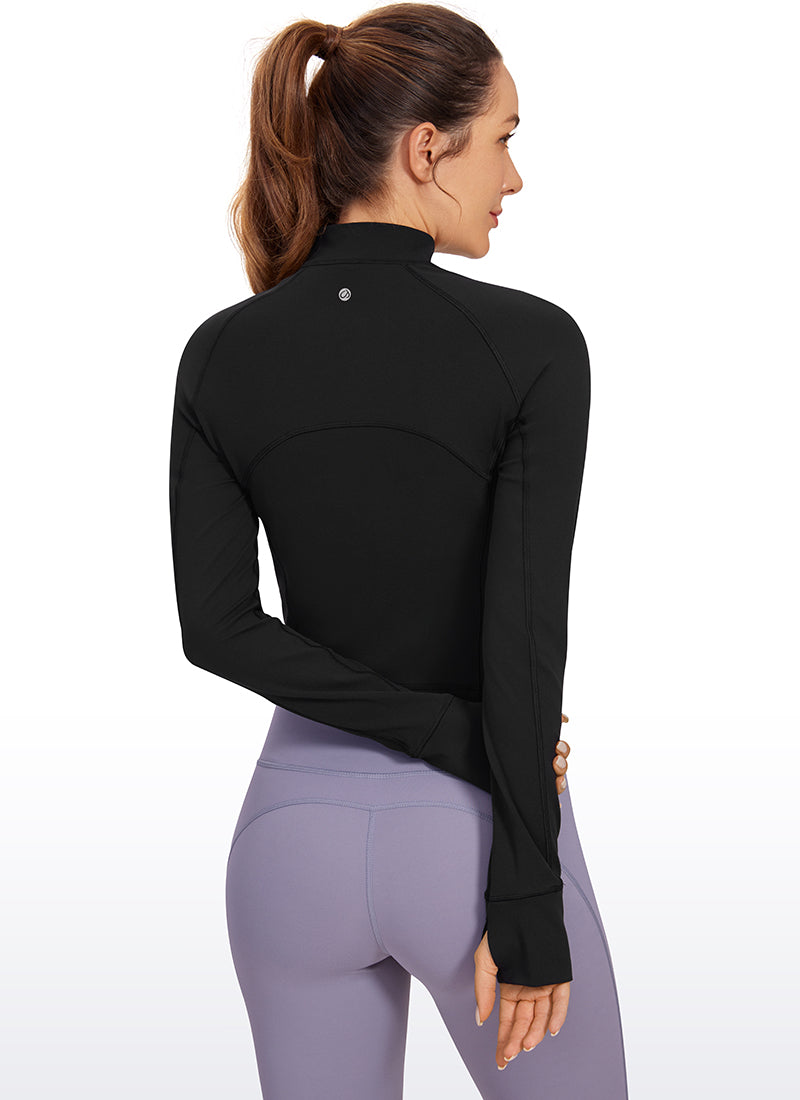 Butterluxe Half Zip Cropped Long Sleeve