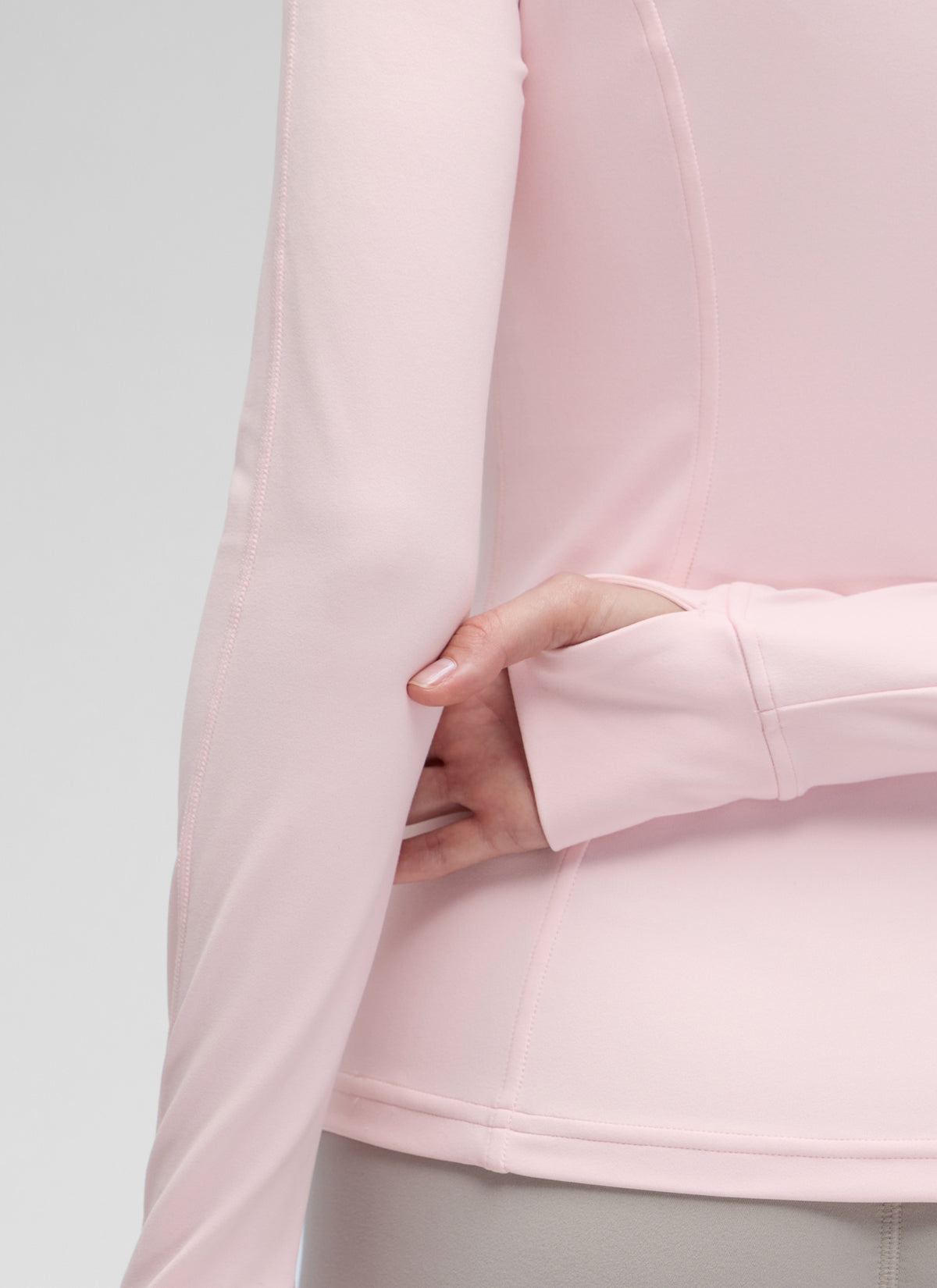 CRZ YOGA Women's Yoga Slim Fit Tops Butterluxe Full Zip Long Sleeves Strawberry Pink @model_info:kerr