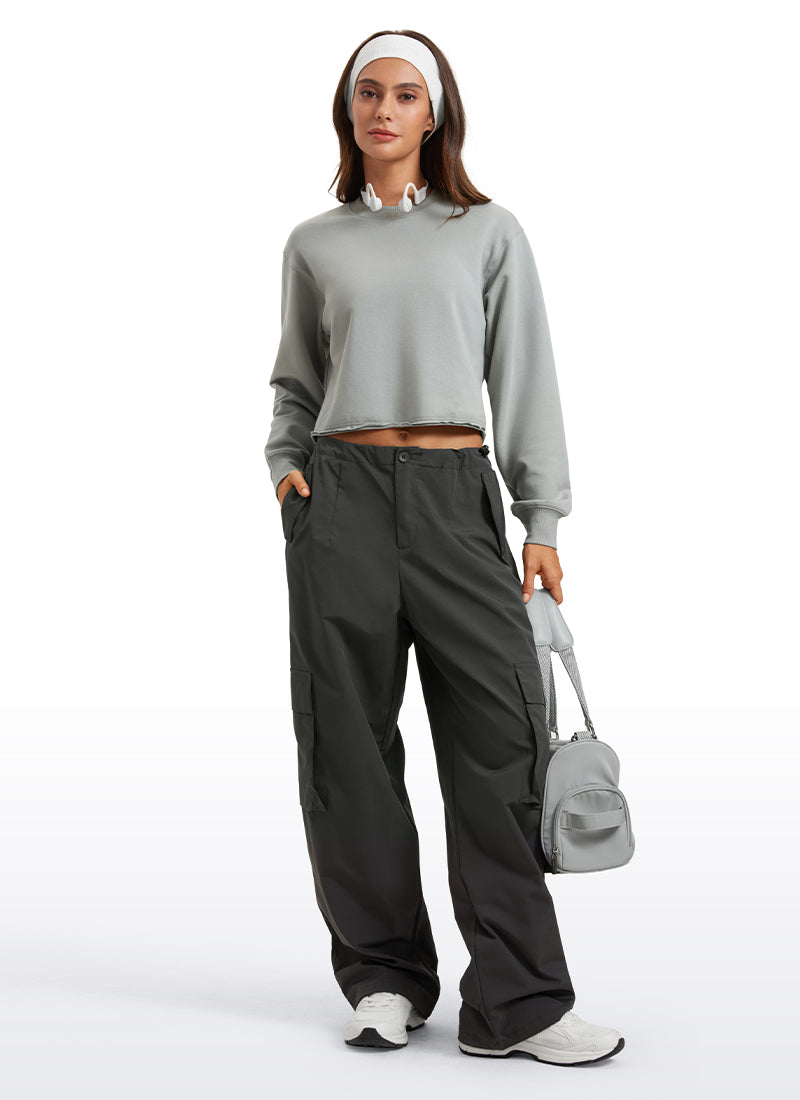 CRZ YOGA Womens Classic Fit Sweat Shirt Crew Neck Pullover Pink Peony