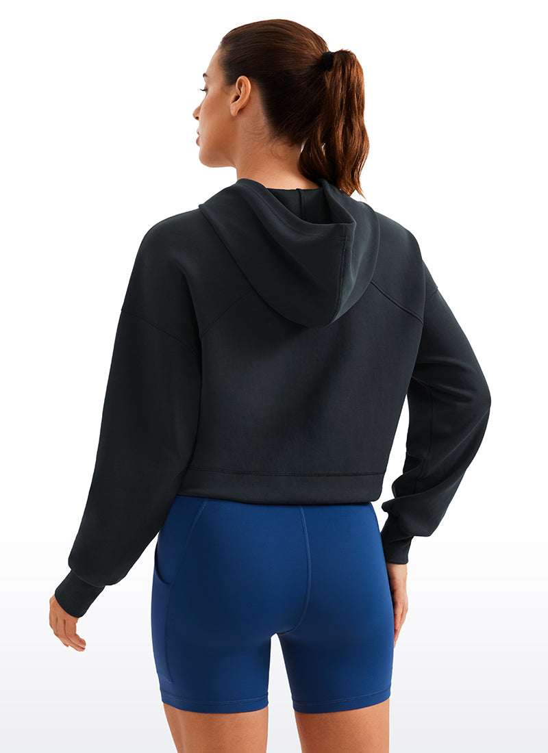 SoftAura Cropped Pullover Hoodies