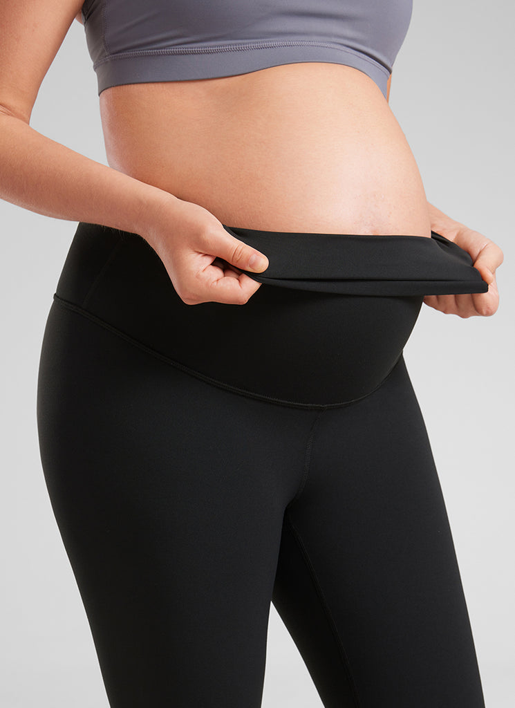 CRZ YOGA Women's Maternity Leggings Super High Rise Butterluxe 25'' Black