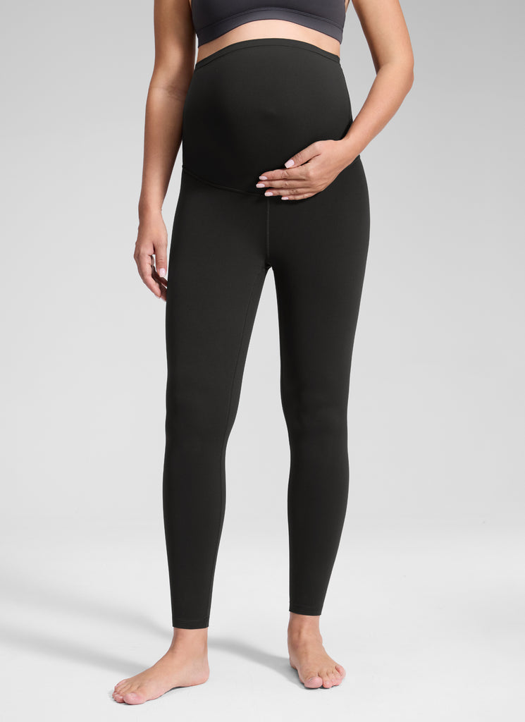 CRZ YOGA Women's Maternity Leggings Super High Rise Butterluxe 25'' Black