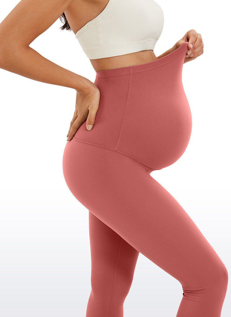CRZ YOGA Women's Maternity Leggings Super High Rise Butterluxe 25'' Viva Magenta