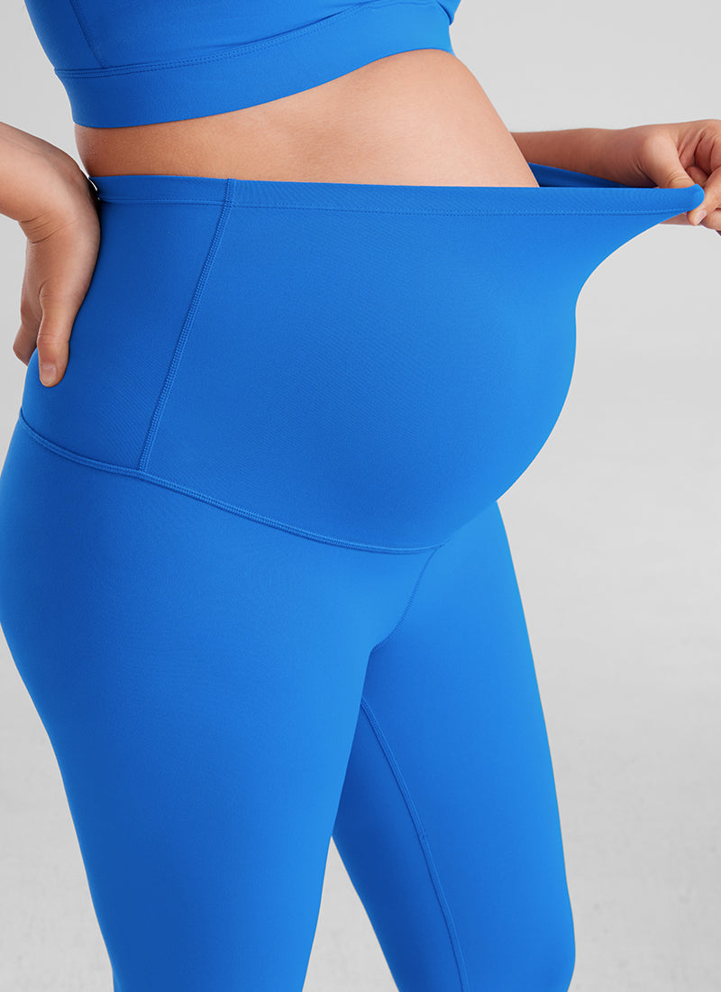 CRZ YOGA Women's Maternity Leggings Super High Rise Butterluxe 25'' True Navy