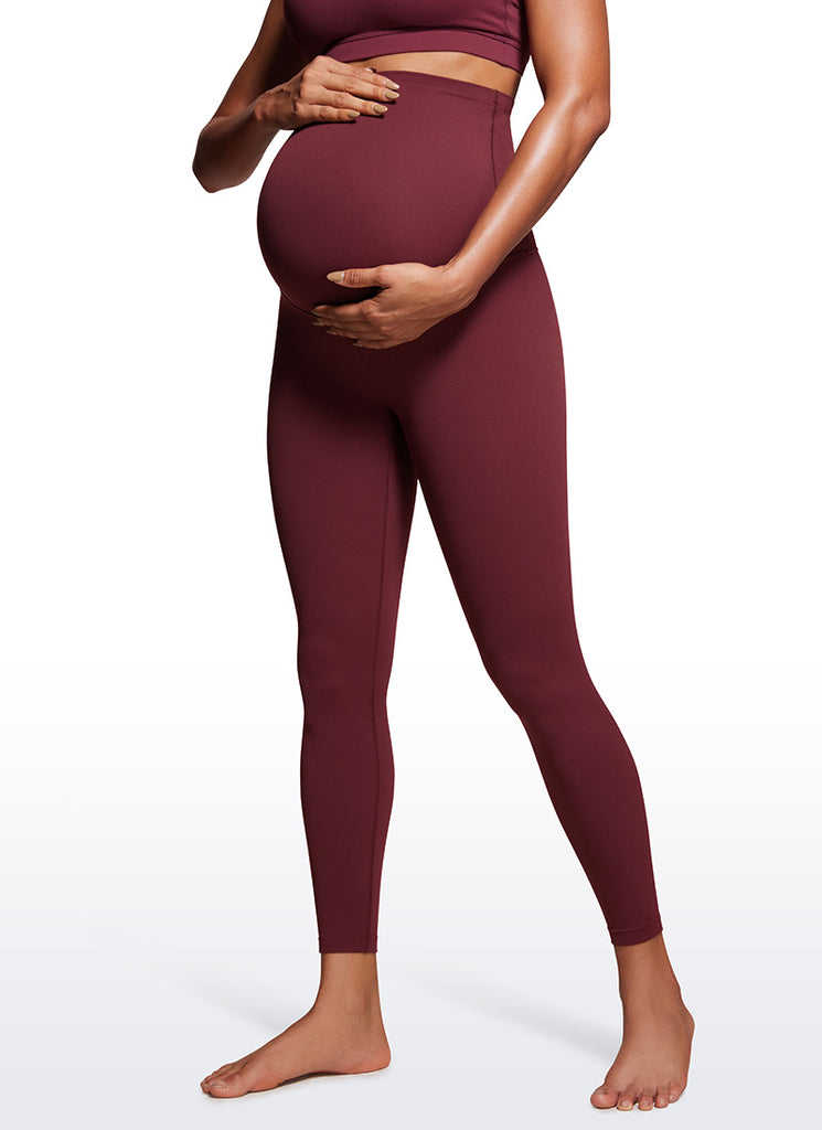 CRZ YOGA Women's Maternity Leggings Super High Rise Butterluxe 25'' Mysterious Grey