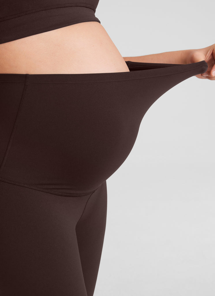 CRZ YOGA Women's Maternity Leggings Super High Rise Butterluxe 25'' Black Tie Dye Flowers