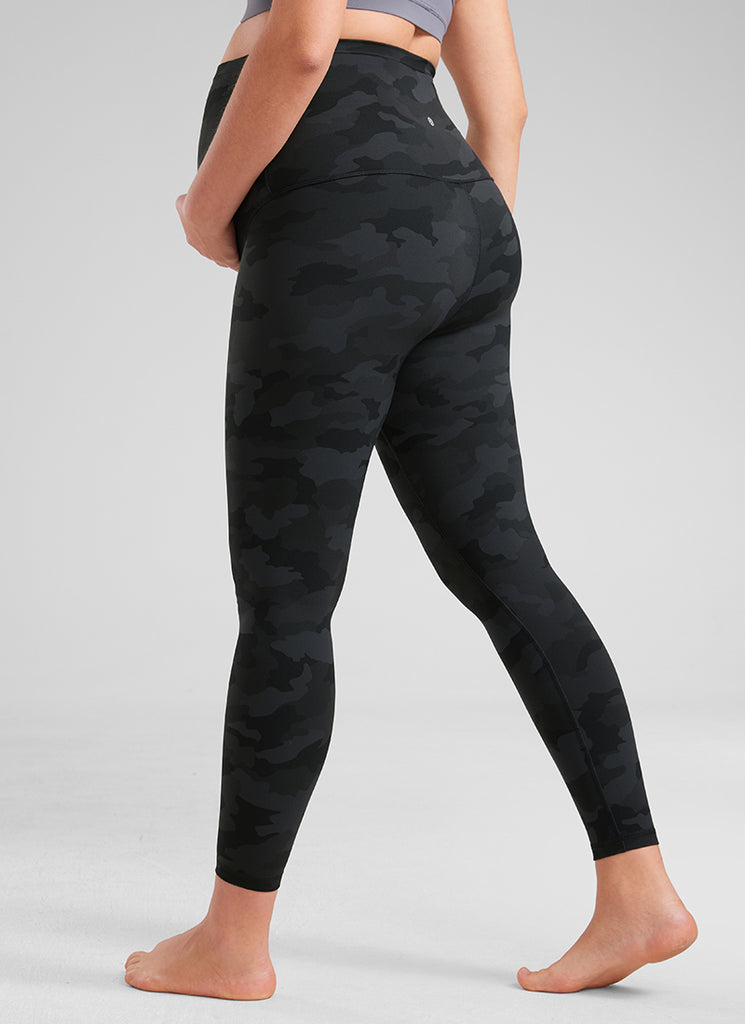 CRZ YOGA Women's Maternity Leggings Super High Rise Butterluxe 25'' Hot Fudge Brown