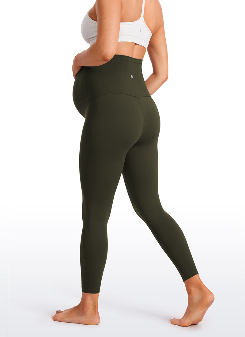 CRZ YOGA Women's Maternity Leggings Super High Rise Butterluxe 25'' Deep Purple
