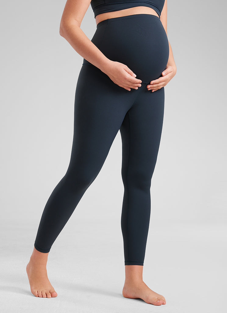 CRZ YOGA Women's Maternity Leggings Super High Rise Butterluxe 25'' Olive Green
