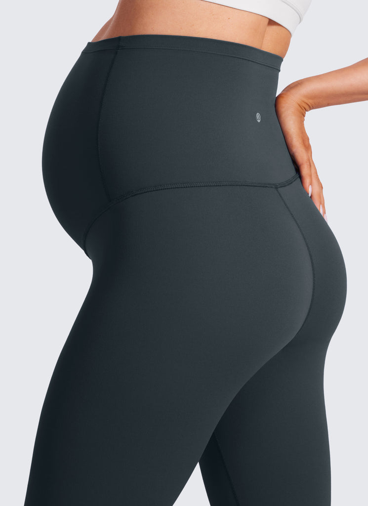 CRZ YOGA Women's Maternity Leggings Super High Rise Butterluxe 21'' Black