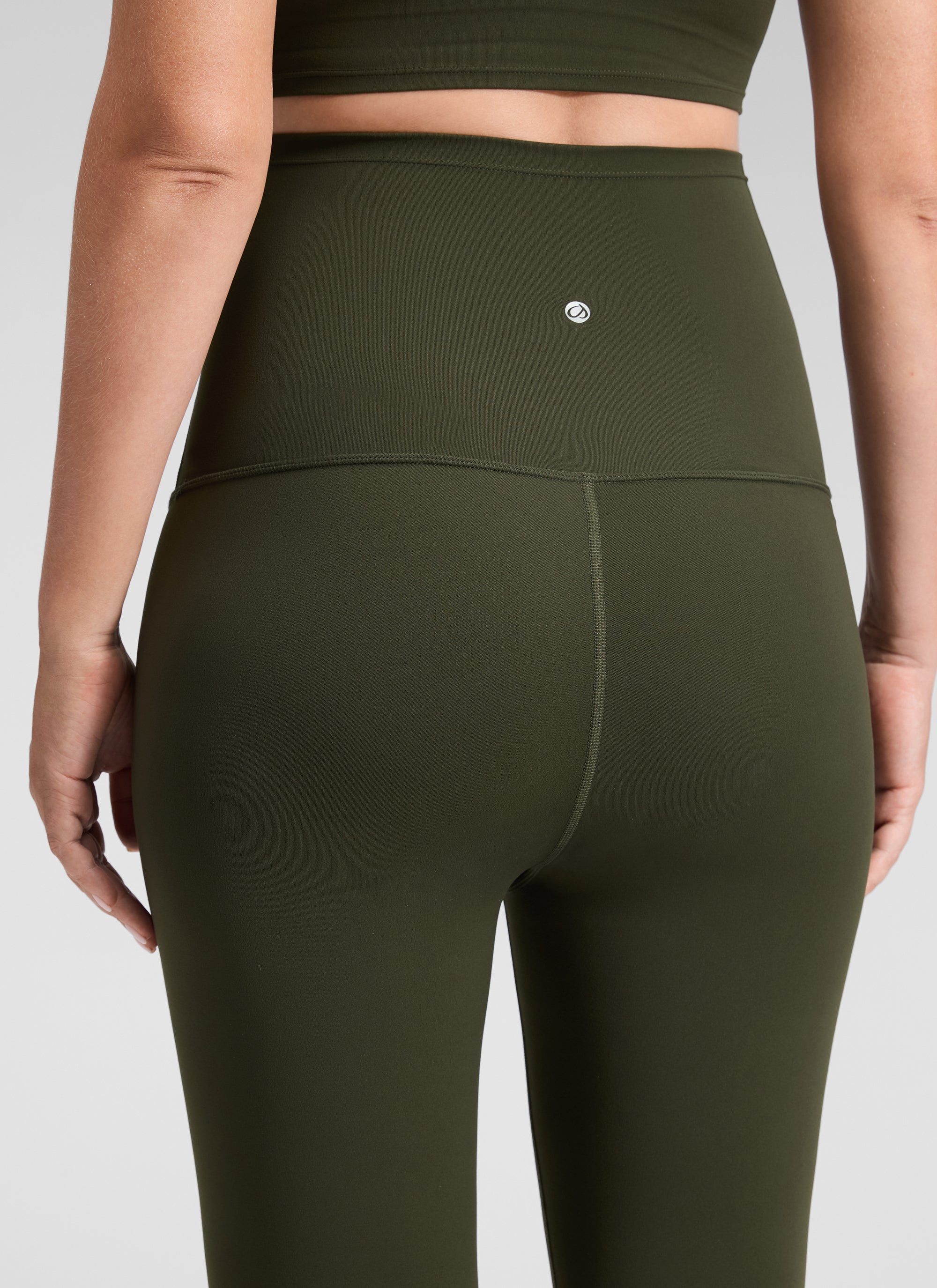 CRZ YOGA Women's Maternity Leggings Super High Rise Butterluxe 28'' Olive Green