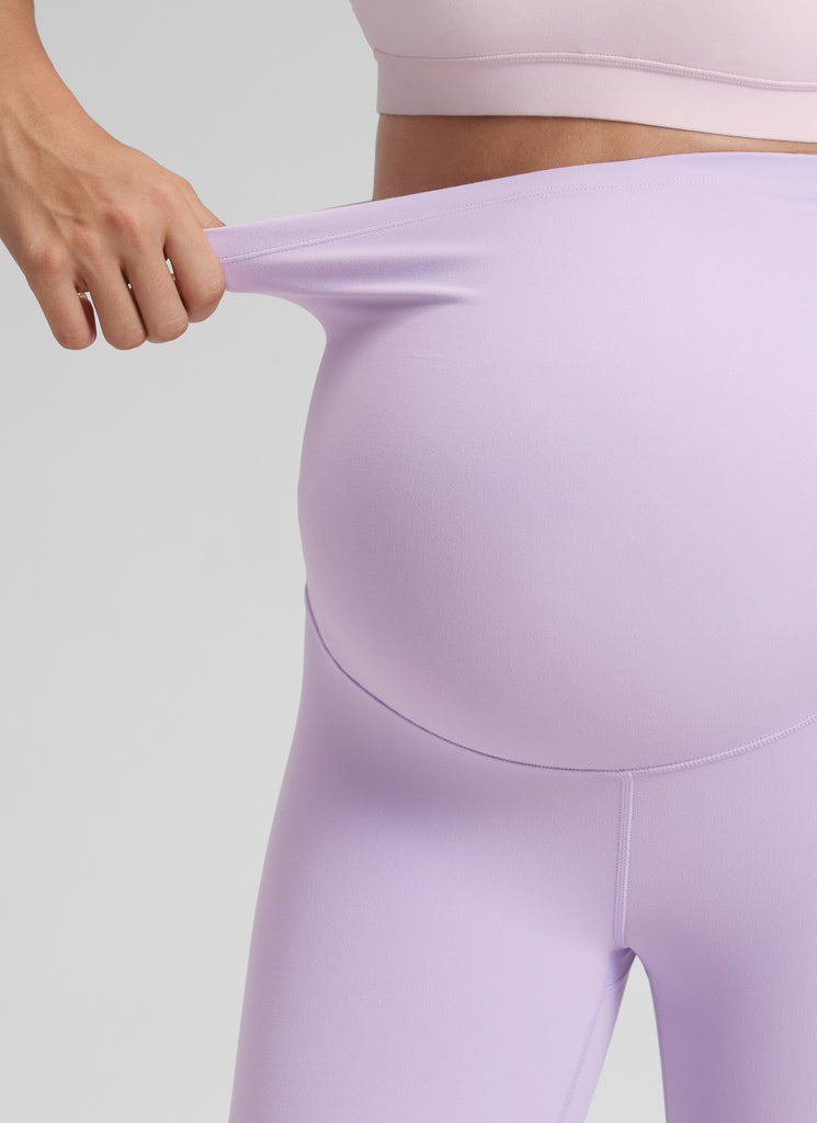 CRZ YOGA Women's Maternity Biker Shorts Super High Rise Butterluxe 6'' Lilac Air