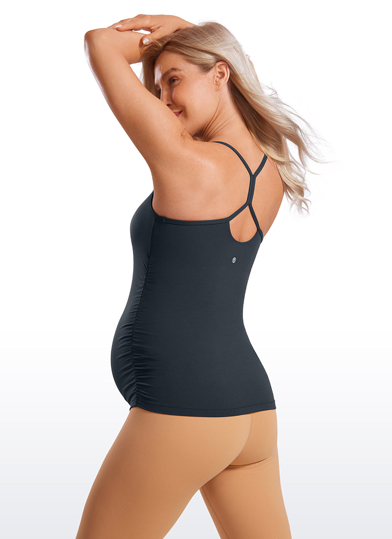 CRZ YOGA Women's Butterluxe Maternity Tank Top Yoga Shirts Taupe