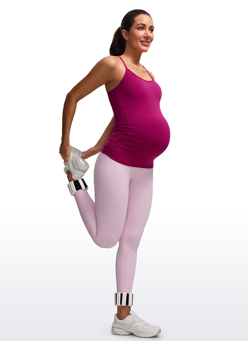 CRZ YOGA Women's Butterluxe Maternity Tank Top Yoga Shirts White