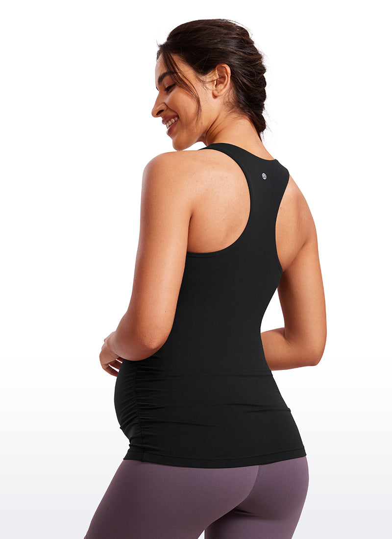 Butterluxe Maternity Built in Bra Ruche Tank