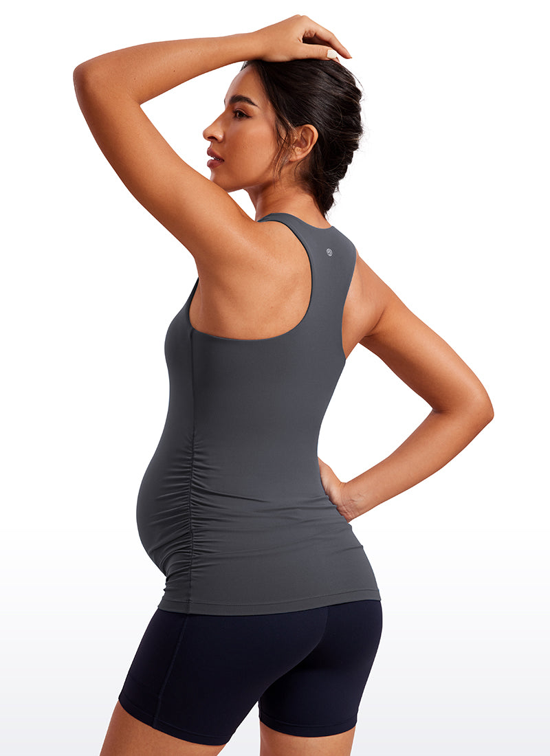 Butterluxe Maternity Built in Bra Ruche Tank
