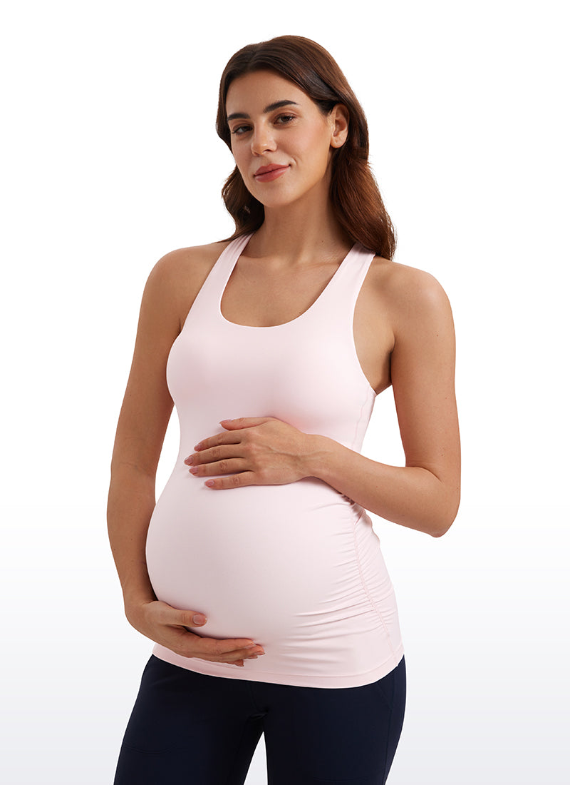 Butterluxe Maternity Built in Bra Ruche Tank