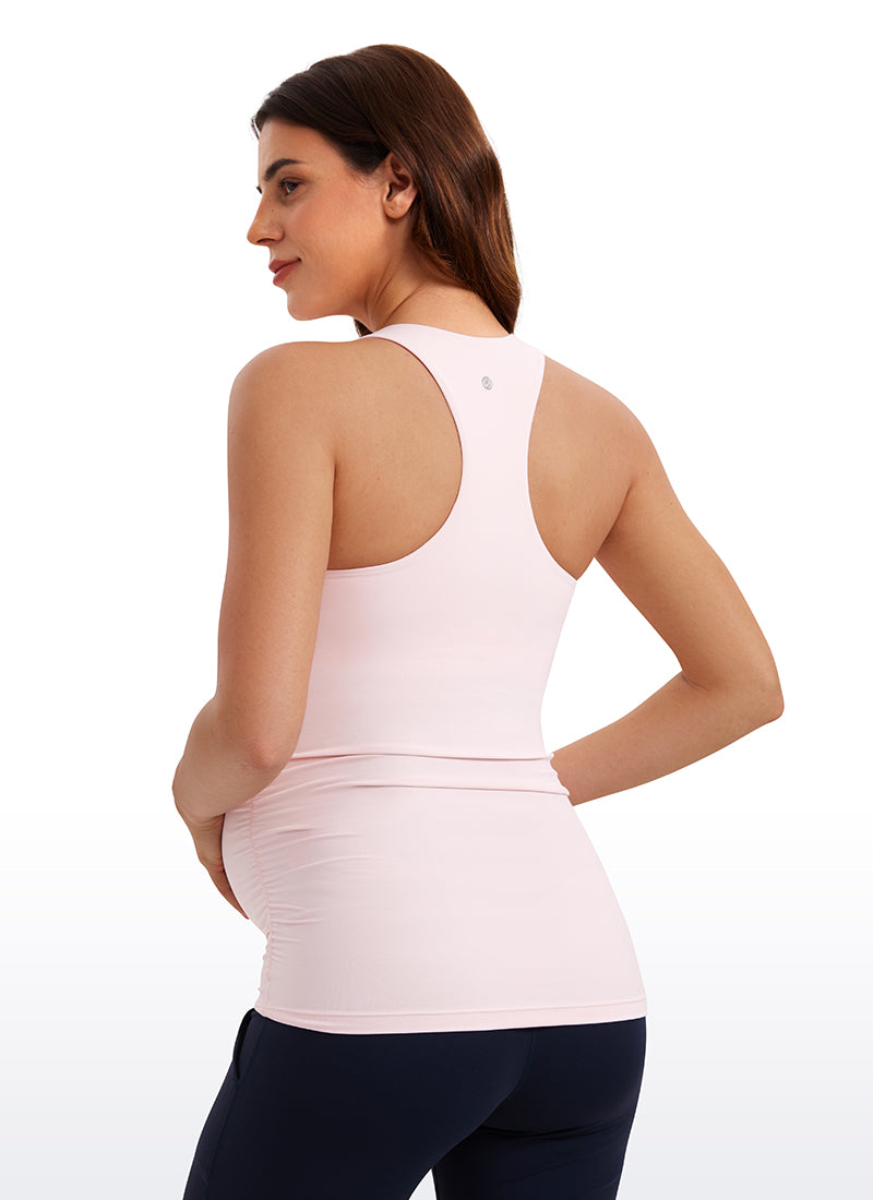 Butterluxe Maternity Built in Bra Ruche Tank