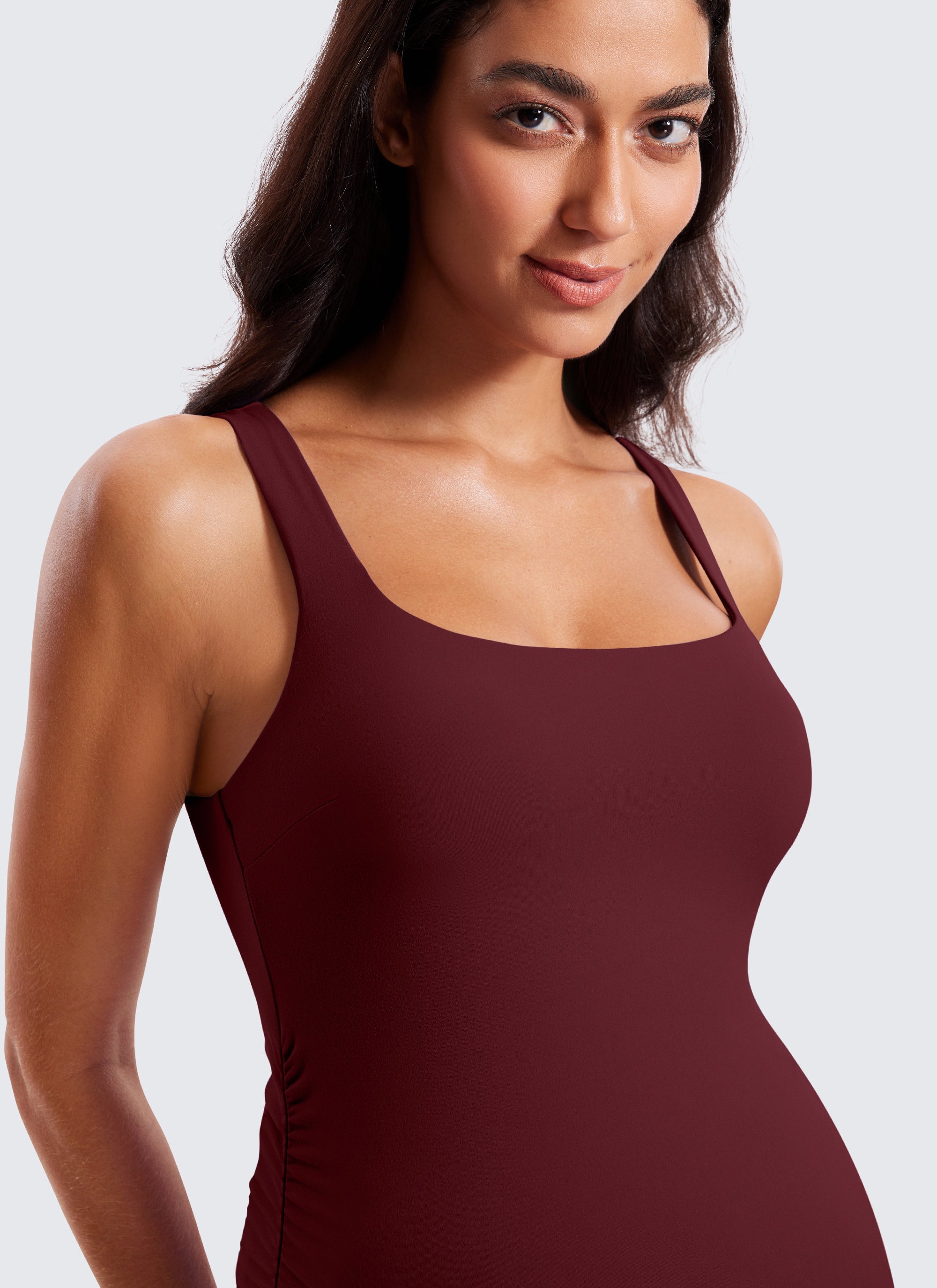 CRZ YOGA Womens Butterluxe Sleeveless Tank Maternity Dress Oasis Blue