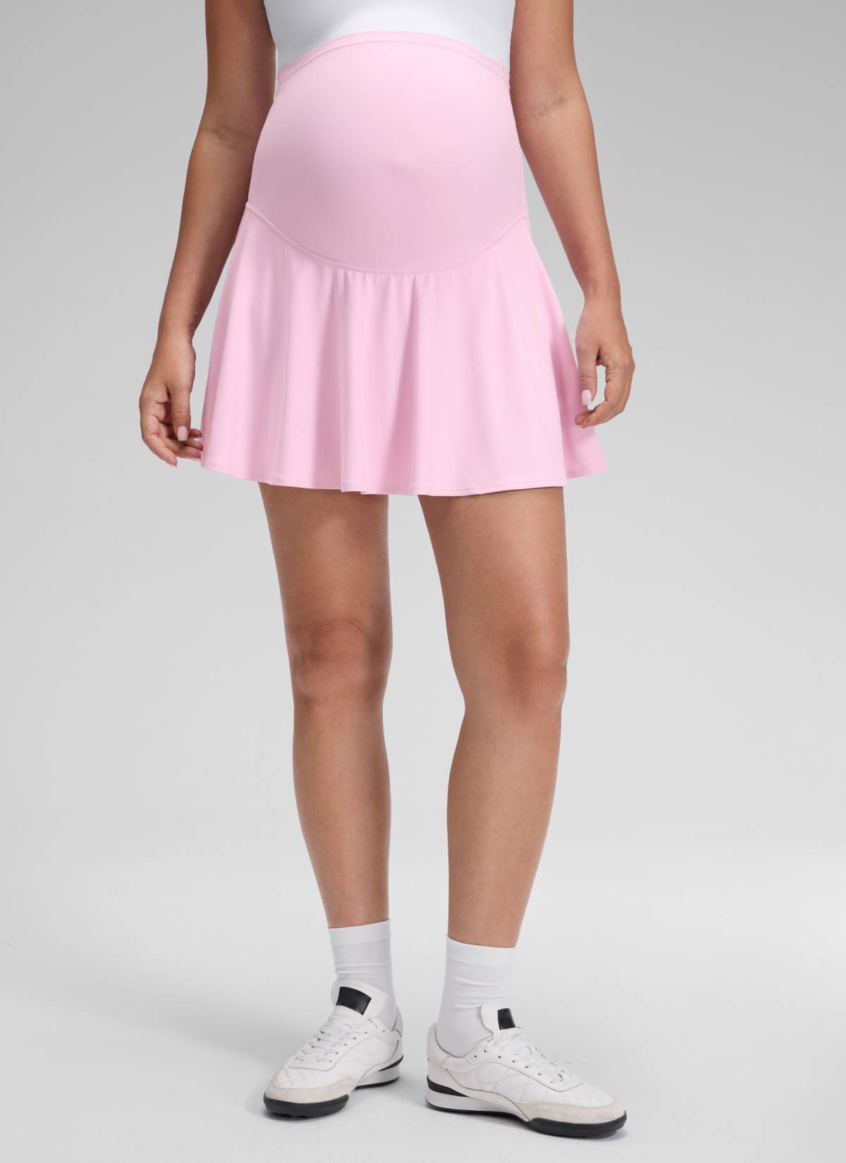CRZ YOGA Women's Butterluxe Maternity High Waisted Flowy Tennis Skirts Pink Peony