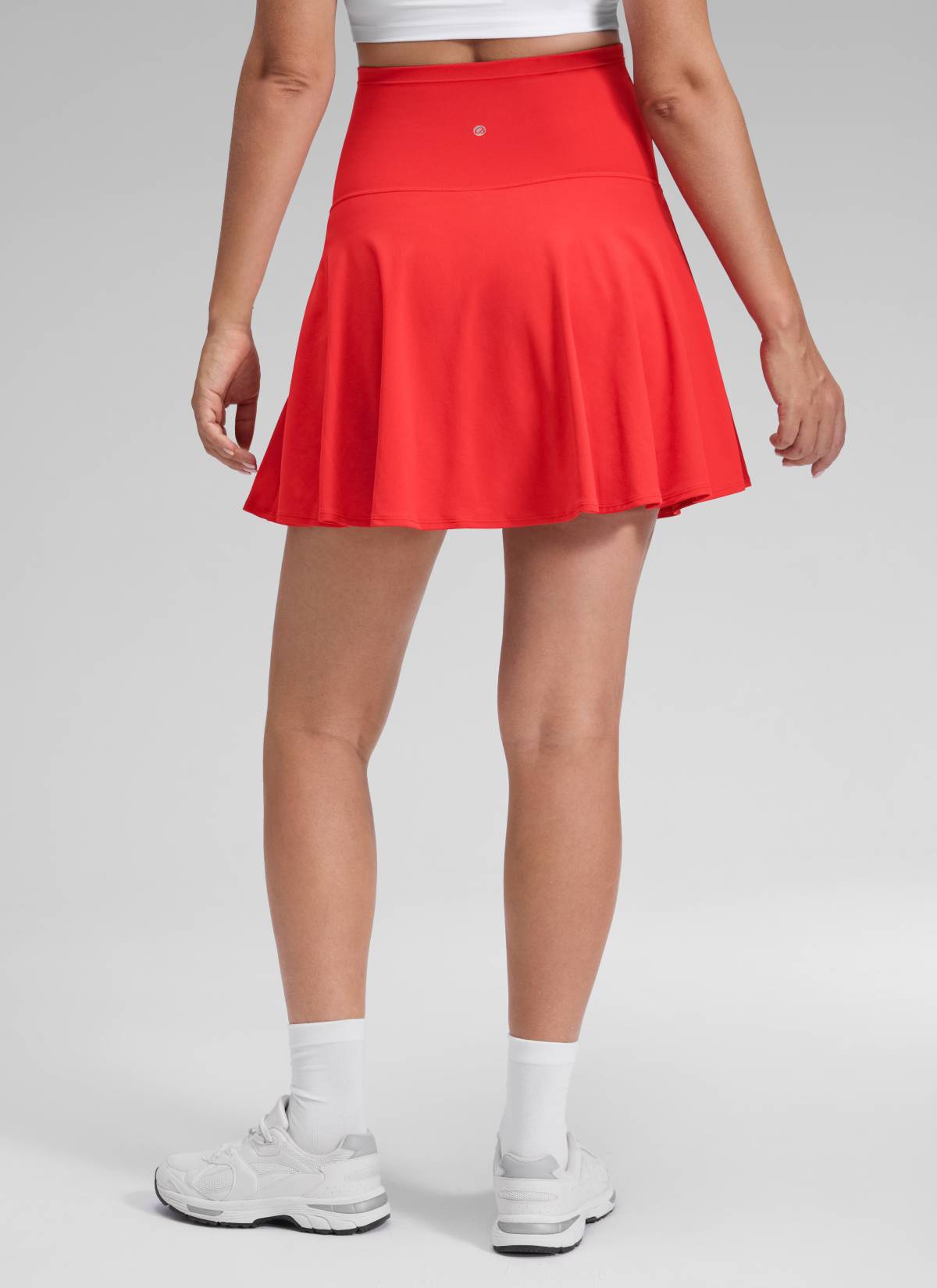 CRZ YOGA Women's Butterluxe Maternity High Waisted Flowy Tennis Skirts Deep Red