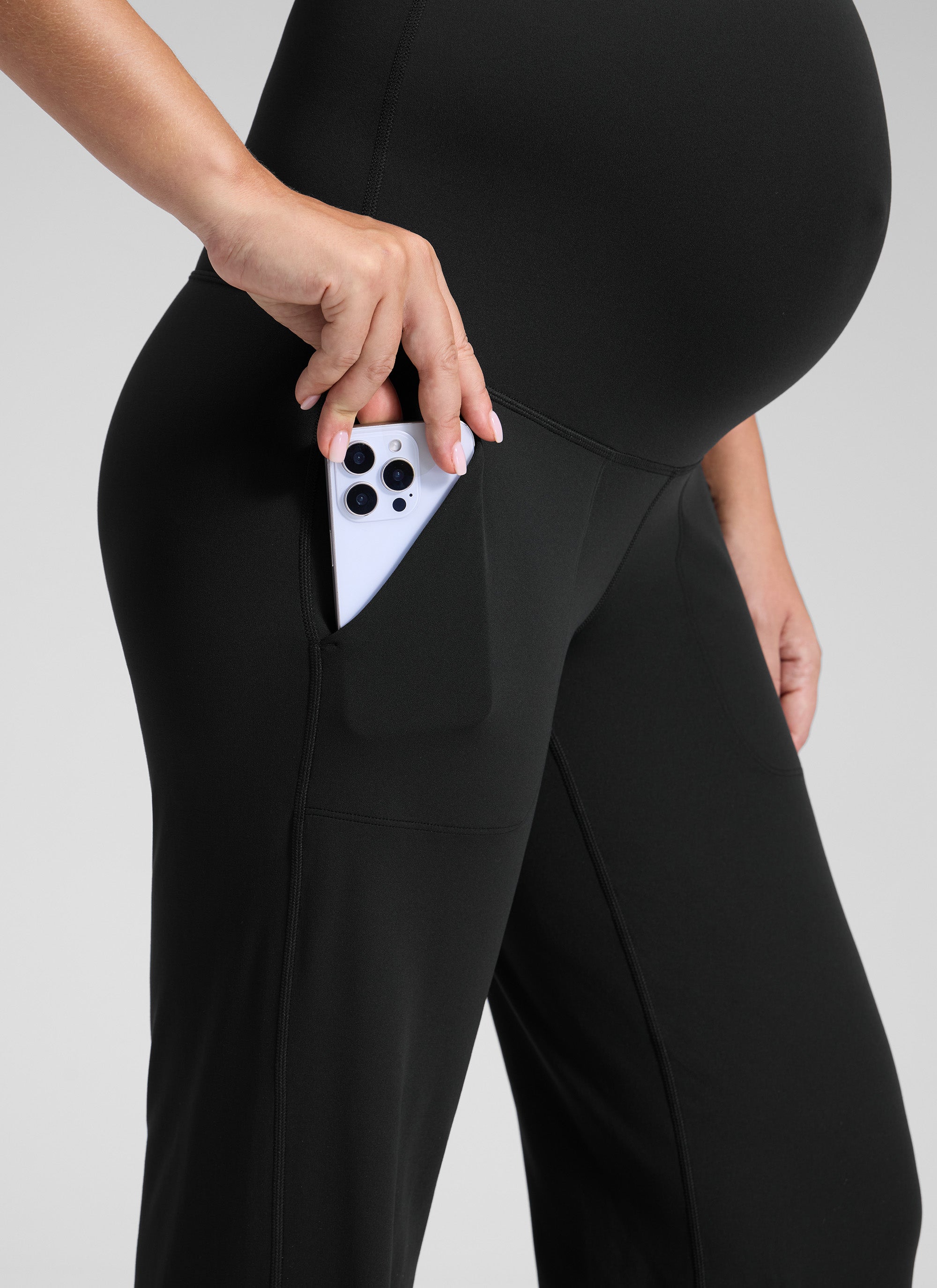 CRZ YOGA Women Butterluxe Maternity Wide Leg Pants with Pockets 31.5