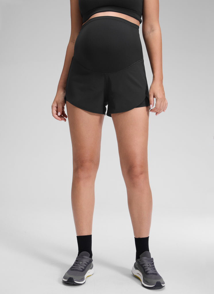 CRZ YOGA Women's Feathery-Fit Soft Maternity High Waisted Shortrs Strawberry Pink