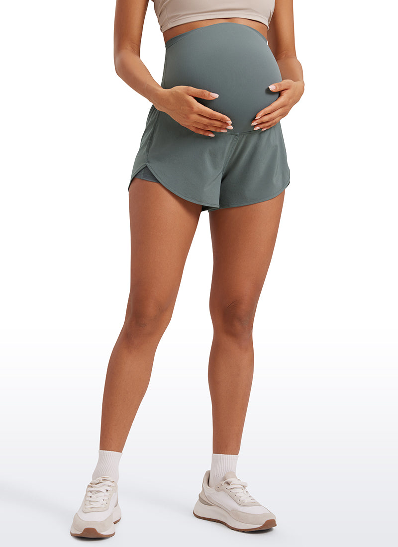 Feather-Fit Soft 2 in 1 Maternity Short 3''