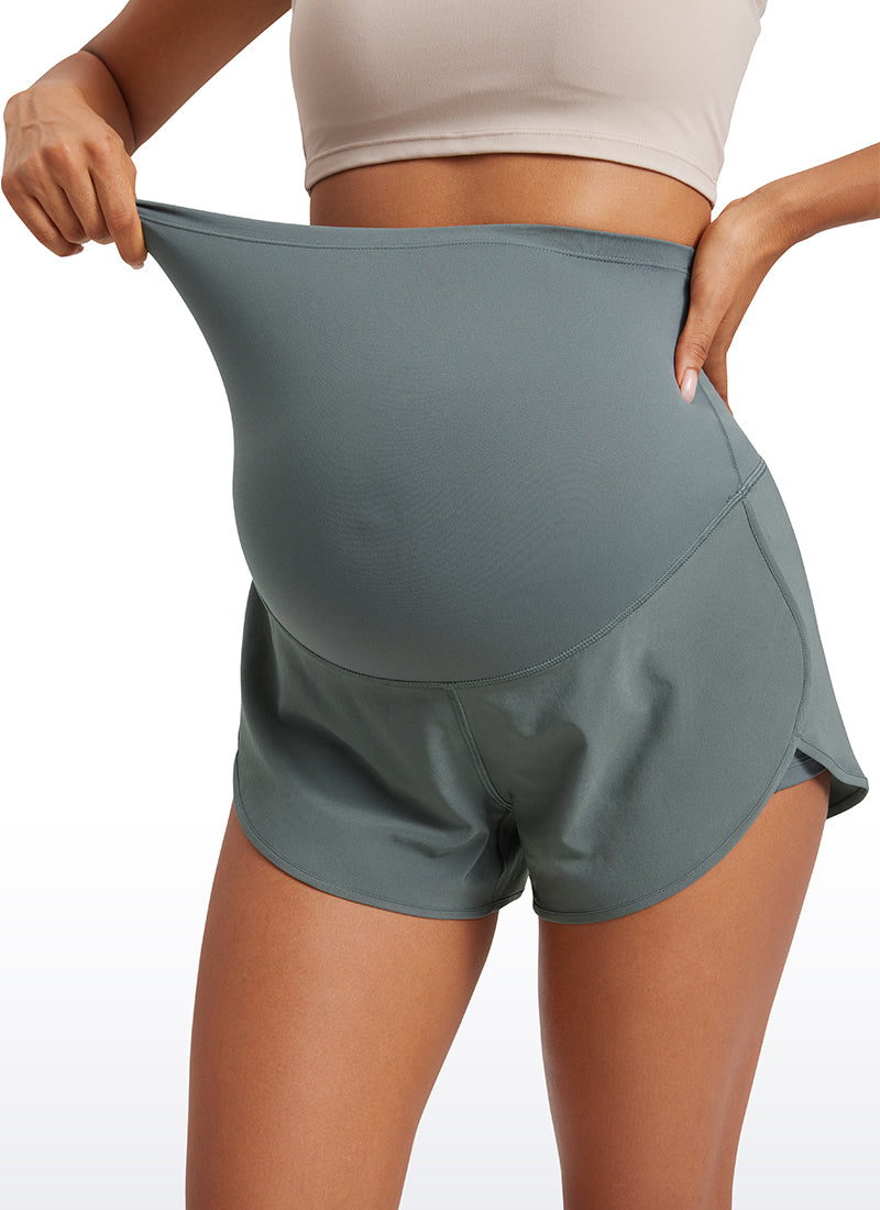 Feather-Fit Soft 2 in 1 Maternity Short 3''