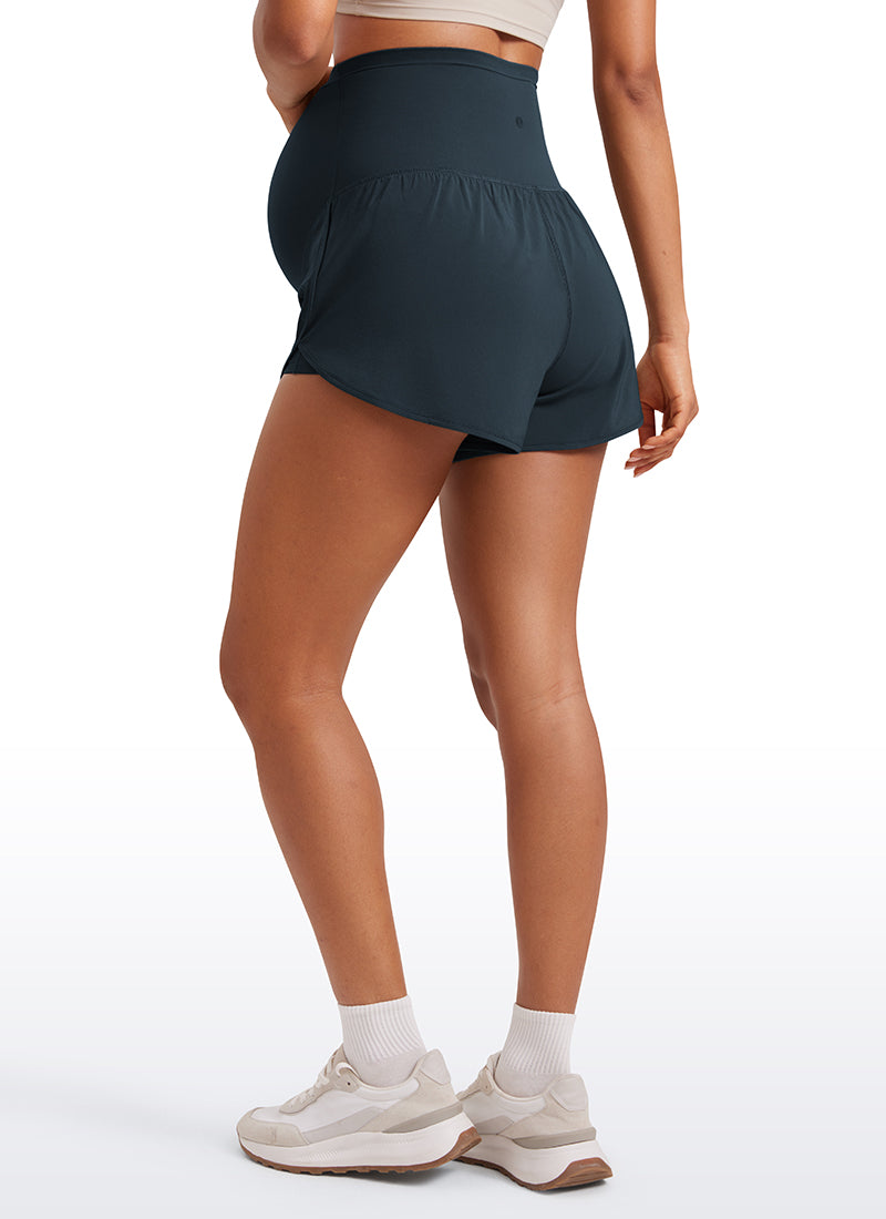Feather-Fit Soft 2 in 1 Maternity Short 3''