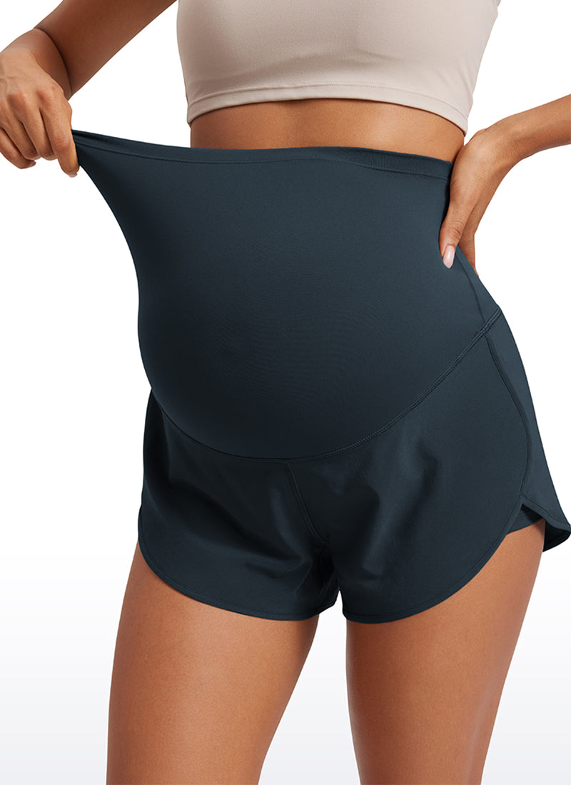 Feather-Fit Soft 2 in 1 Maternity Short 3''