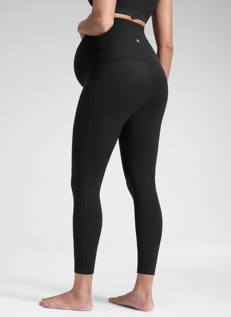 CRZ YOGA Women's Yoga High Rise Butterluxe Maternity Legging 25" Black