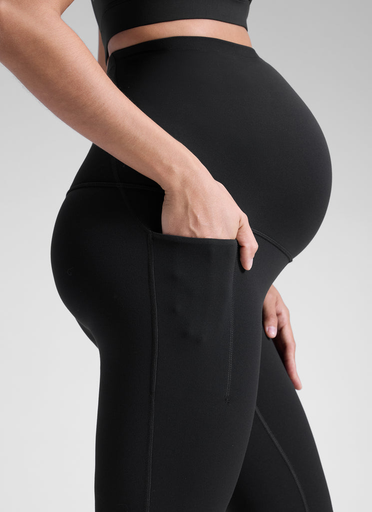 CRZ YOGA Women's Yoga High Rise Butterluxe Maternity Legging 25" Black
