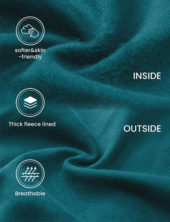 CRZ YOGA Womens Cotton Fleece Lined Straight Leg Lounge Sweatpants30'' Sparkle Blue