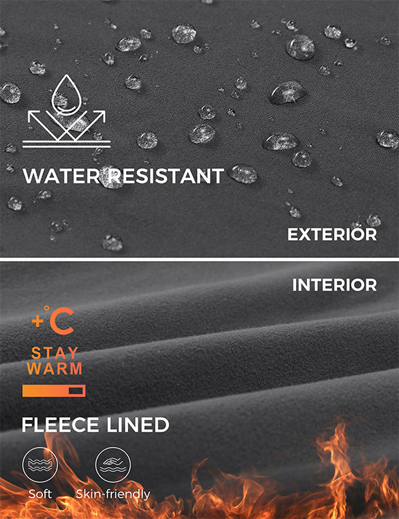 CRZ YOGA Womens Water Resistant Fleece Lined Soft Pockets Leggings 26.5