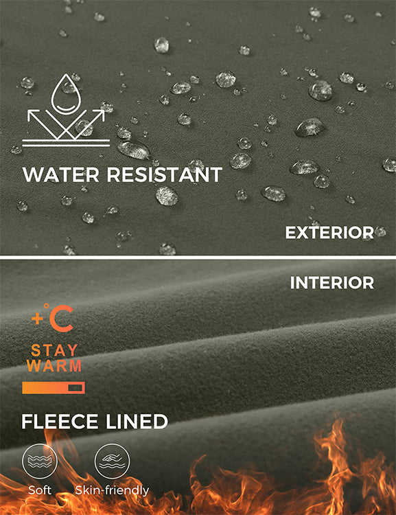 CRZ YOGA Womens Water Resistant Fleece Lined Soft Pockets Leggings 26.5