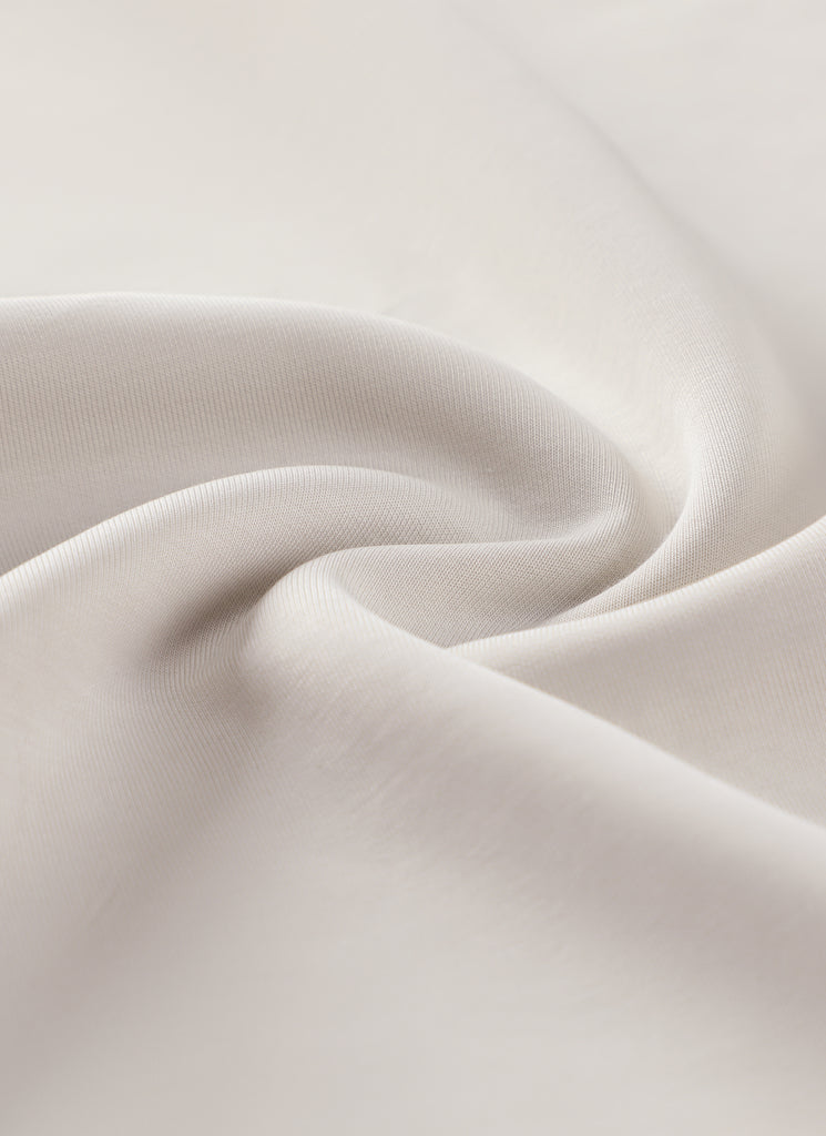 CRZ YOGA Women SoftAura Sweatpants High Waisted Pockest Joggers 28" Milky White