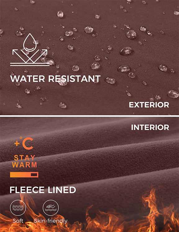 CRZ YOGA Womens Water Resistant Fleece Lined Soft Pockets Leggings 26.5