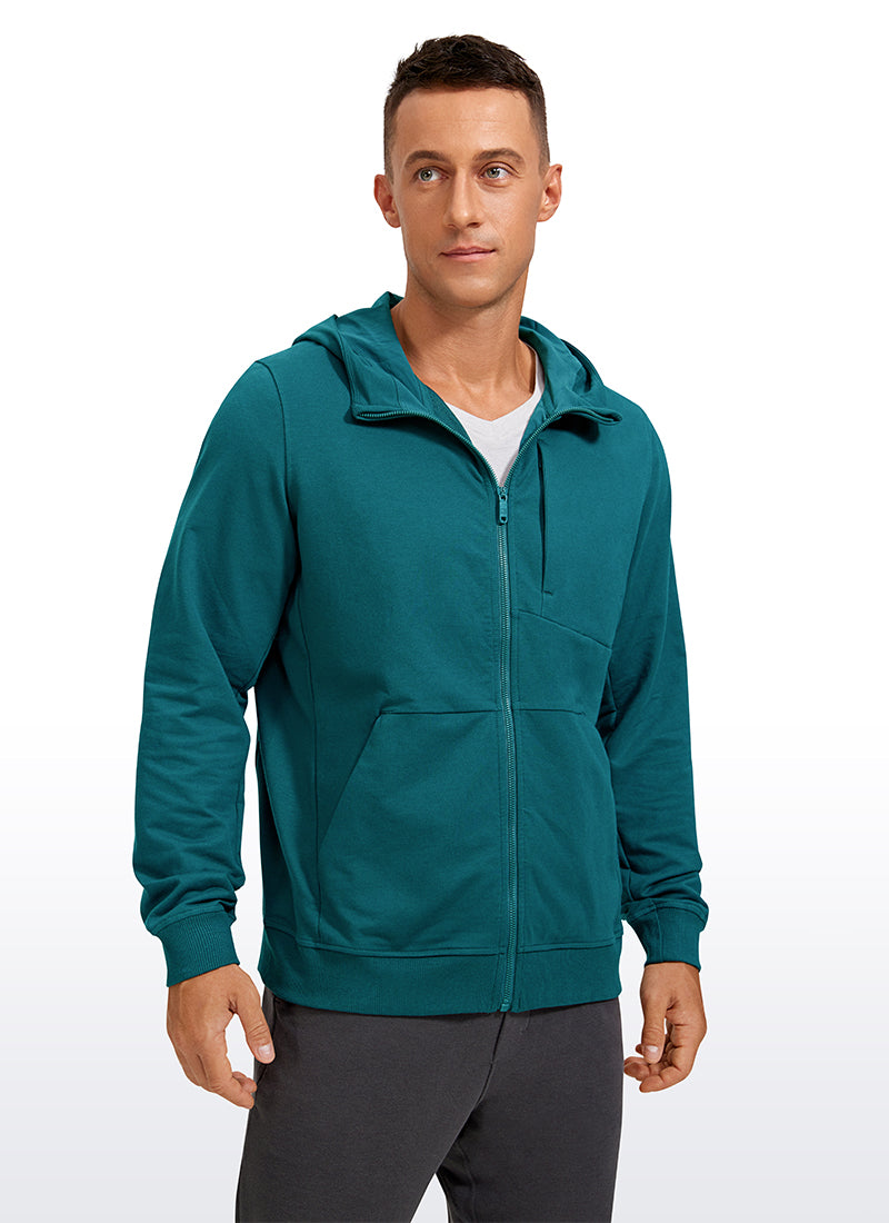 Cotton Terry Zip-up Jackets with Pockets