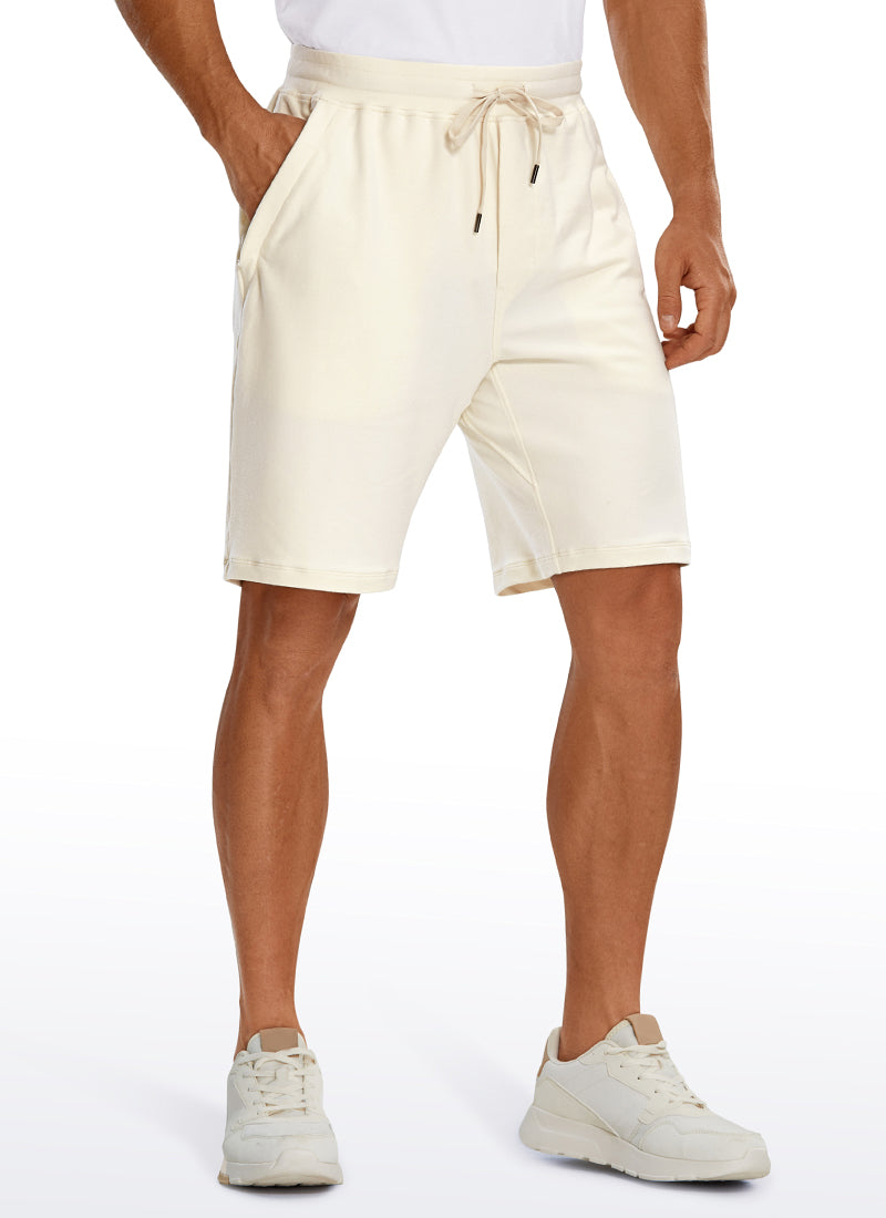 CRZ YOGA Men's Lounge Bermuda Amenity Sweat Shorts Pockets 9