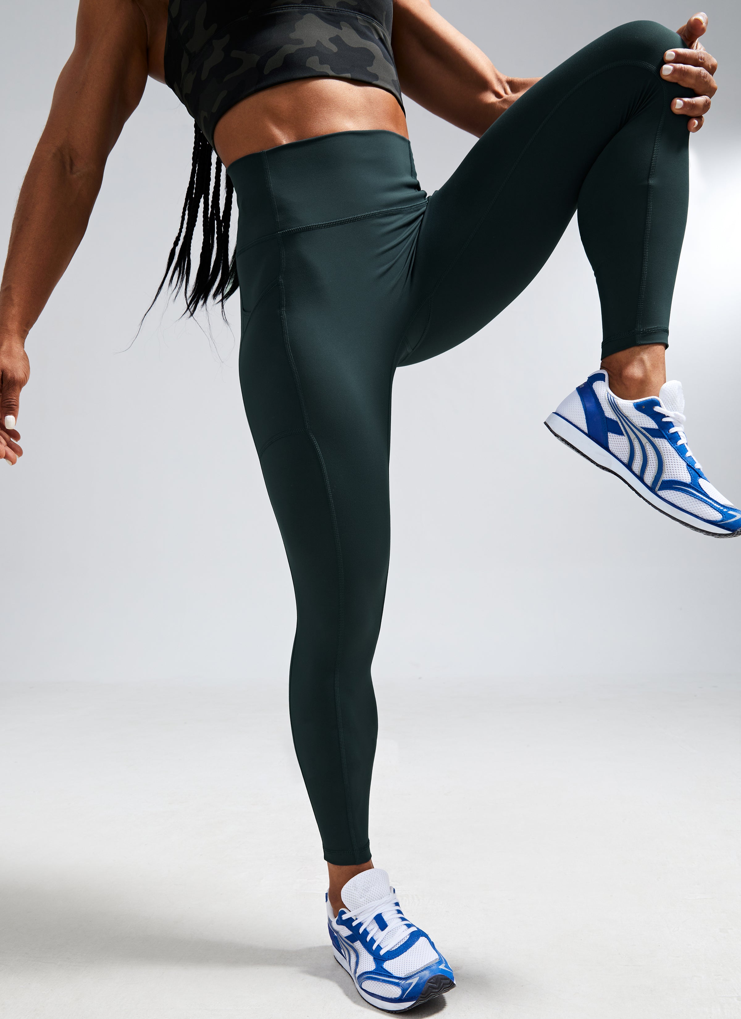 Women Workout Leggings Seamless High Waist V-Seam Waistband Non See-Through  Tightness Yoga Pants Breathable Yoga : : Clothing, Shoes 