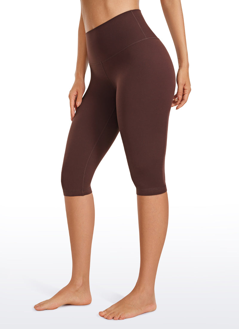 CRZ YOGA Women's Butterluxe Capri Workout Leggings - 13 High Waisted Knee  Length Yoga Running Cycling Leggings with Pockets : Buy Online at Best